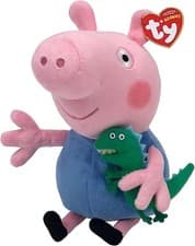 Image of Official TY Beanie George Pig 7" Plush Peppa Pig Buddy Soft Toy