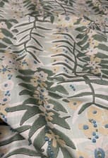 Image of Schumacher Fabric - Ashbee Botanical Color aqua