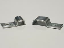 Image of Zinc Plated Mild Steel Half Saddle Clamps for 1 or 2 Pipes / Hoses Din 72571