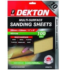 Image of Packs of Sanding Sheet Sandpaper 40, 100, 220 Grit Or Assorted Pack DT80772