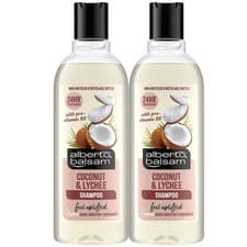 Image of Alberto Balsam Coconut & Lychee Shampoo 2 x 300ml
