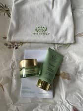 Image of Tata Harper Calming Cream 7.5ml & Softening Cleanser 15ml Duo with pouch bag