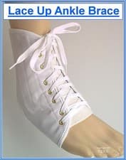 Image of Proline Lace Up Ankle Support Brace White Medical Wear Leg Sport Protection Gear