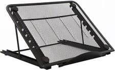 Image of Black Mesh Adjustable Laptop Stand Folding Portable Desktop, IPAD Holder, Office