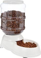 Image of Amazon Basics Pet Food Clear Gravity Feeder for Cats & Dogs Easy Use #0137