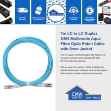 Image of Fibre Optic Patch Cable LC-LC Multi-Mode OM3/OM4 Duplex 50/125 Network PatchLead