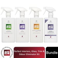 Image of Autoglym Perfect Interior Car Shampoo, Glass, Trim & Odour Eliminator Kit