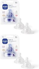 Image of MAM Skinsoft Silicone Teats - Size 1 and 2 for Newborns, Slow Flow for All MAM B