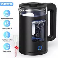 Image of Quiet Electric Kettle, 2 Liter Quiet Fast Glass Kettle With LED, Easy Clean