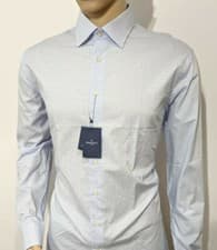 Image of New Hackett London Mens Shirt White Blue Mini Check 17.5 , 17 , 16.5 , 16 RP£115