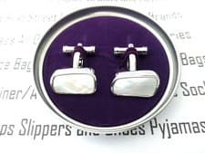 Image of Ted Baker Cufflink Mens Iregsy Irregular Semi-Precious White Cufflinks NEW rp£55