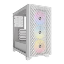 Image of Corsair 3000D RGB Airflow, White, Mid-Tower w/ Tempered Glass Window, 3x 120mm R