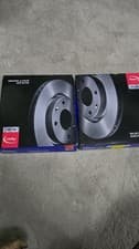Image of 2x pair Brake Discs Rear Solid Fits Ssangyong APEC SDK7009