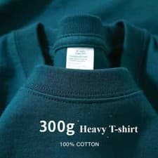 Image of Premium 300g Heavyweight Cotton T-Shirt - Multiple Colors | Unisex Casual Tee