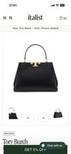 Image of Tory Burch Eleanor Black Satchel Bag