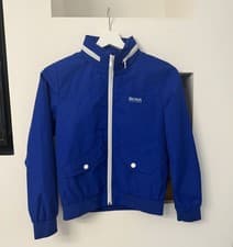 Image of NEW Boys HUGO BOSS Windbreaker Hooded Jacket Coat Blue Age 9-10 Years