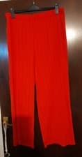 Image of Beautiful Red Ladies Elasticated Waist Trousers Made In Italy