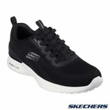 Image of SKETCHERS TRAINERS Men Black & Navy Skech-Air Dynamite Sketcher Walking Shoes