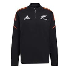 Image of Adidas New Zealand All Blacks Men's Fleece 1/4 Zip Top - RRP £63.00