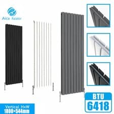 Image of Designer Radiator Horizontal Vertical Oval Column Flat Panel Central Heating Rad