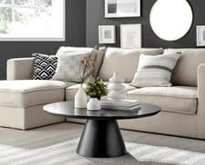 Image of **Seconds** Palma Black 90cm Round Coffee Table