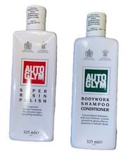Image of AUTO GLYM pack Super Resin Polish 325ml & Bodywork Shampoo Conditioner 325ml