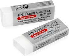 Image of Faber-Castell White Dust-Free Eraser (Pack of 2)