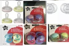 Image of Tommee Tippee  Cherry and different shapes soothers 0-6 Month & 6-18 M