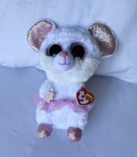 Image of TY Beanie Boo Glamour Chihuahua Plush Soft Toy Pink Sparkly Tutu NWT