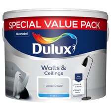 Image of Dulux Matt Smooth Matt Paint Creamy Emulsion Walls Ceilings - 2.5L Goose Down