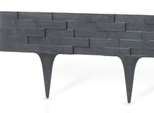 Image of Garden Lawn Path Border Edging Stone Brick Effect 2.4m (7.8 ft) Black Grey Brown
