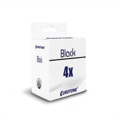 Image of 4X Eurotone Eco Cartridge BLACK For HP OfficeJet 7612 Wide Format 6100 E Printer