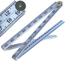 Image of Folding Plastic Ruler 1m 3ft Easy to Read Metric Imperial Markings MS165