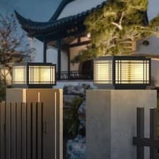 Image of Outdoor Post Lighting Garden Post Lamp Home Pillar Lights Yard Pillar Light 25cm