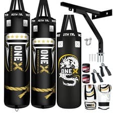 Image of Punch Bag 3ft/4ft/5ft Filled Heavy Duty Boxing Hanging Punching Training Set MMA