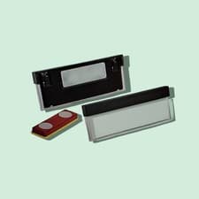 Image of Durable Select Name Badge with Magnet 17 mm x 67 mm Black (Pack of 25)