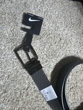 Image of Nike Reversible Belt Gray Black PB5600568 Mens Medium 34–36 Perforated $38 MSRP
