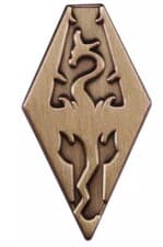 Image of Elder Scrolls V Skyrim Metal Pin Badge Gamer