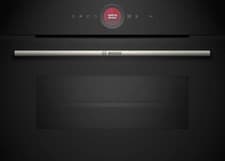 Image of Bosch series 8 CMG7241B1B built in black compact oven with microwave