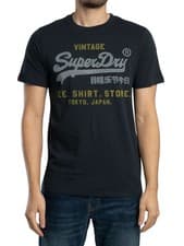 Image of Superdry Men's Vintage Logo Heritage Relaxed T-Shirt, Blue
