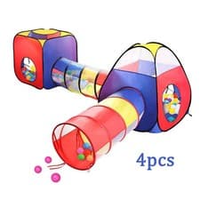 Image of Portable 4 in 1 Childrens Kids Baby Play Pop Up Tent Tunnel Ball Pit Playhouse