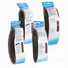 Image of Silverline Sanding Belts 5 Pack 100 x 610mm 40 60 80 120 Grit For Belt Sanders