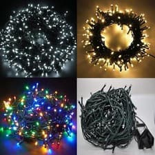 Image of Christmas Fairy Lights LED String Mains Plug-In Outdoor XMAS Home Decor 100-2000