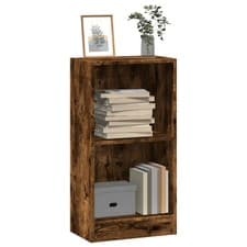 Image of WALPLUS Bookcase Smoked Oak 40x24x76cm Engineered Wood Storage Furniture