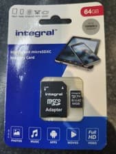 Image of Integral Micro SD Card UHS-1 U3 V30 with adapter