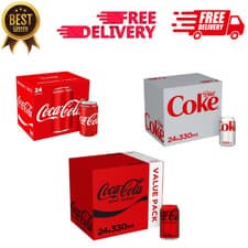 Image of Coca-Cola Original Taste 24 x 330ml Cans Free SHIPPING