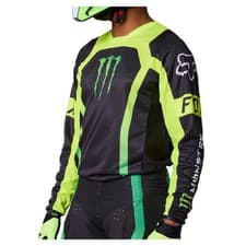 Image of Fox 180 Monster Motocross Jersey Top MX Men Black Yellow
