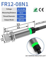 Image of Inductive Proximity Sensor Metal Switch M12 NPN PNP 10-30V