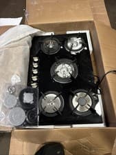 Image of Stainless Steel Built In Glass Panel 5 Burner General Gas Cooker Hob Gas Cooktop