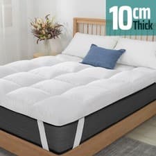 Image of Hotel Quality Mattress Topper 4 Inch/10cm Extra Deep Single 4FT Double King Supe